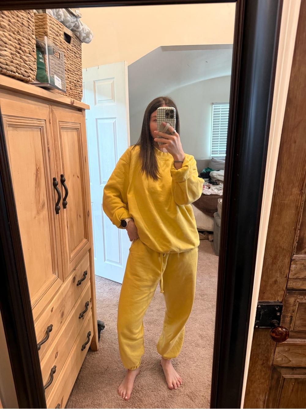 Daily Drills Kids Yellow Fleece Sweatshirt & Joggers Set - Bright Yellow - Picture 9 of 9